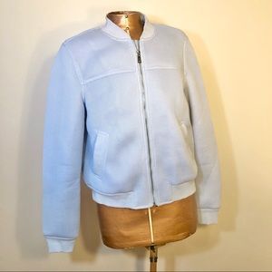 Forever 21 Grey Mesh Bomber Zip Jacket